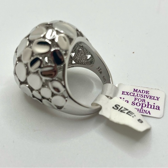 lia sophis Jewelry - Lia Sophia Silver Tone Dome Ring Size 8 NWT Bold Statement